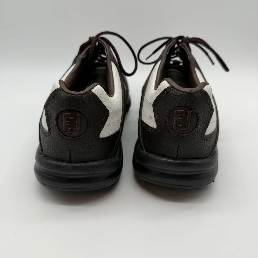 FootJoy Shoes Men's 10M Golf Brown White GreenJoys Saddle Oxford SoftSpikes